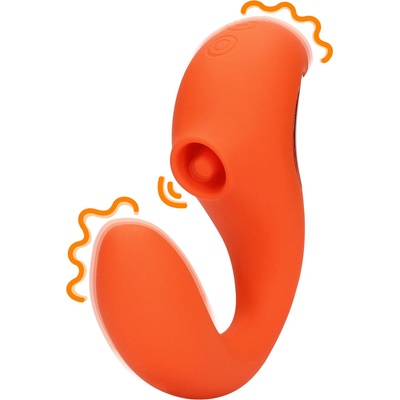 Loveline Вибратор за g-точка с пулсова вълна на клитора - Необуздано оранжево