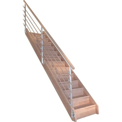 StarWood Schody Mykonos Pro bukové rovné 90cm uzavřené design.dřev.zábradlí L/P