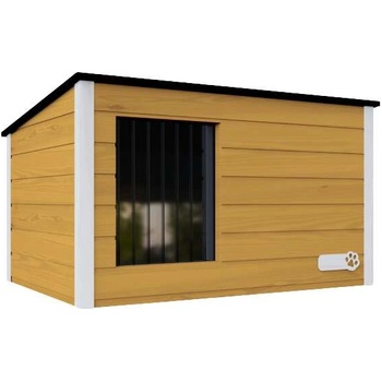 Chill Изолирана кучешка колиба с плосък покрив Chill XXL - бук (Chill_hoszigetelt-lapostetos-kutyahaz_XL_bukk-kolor9)