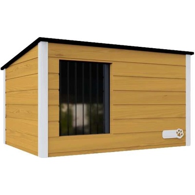 Chill Изолирана кучешка колиба с плосък покрив Chill XXL - бук (Chill_hoszigetelt-lapostetos-kutyahaz_XL_bukk-kolor9)