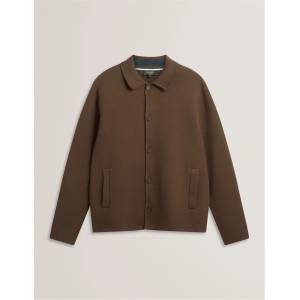 Ted Baker Яке Ted Baker Men's Knitted Quilted Hybrid Jacket - Khaki