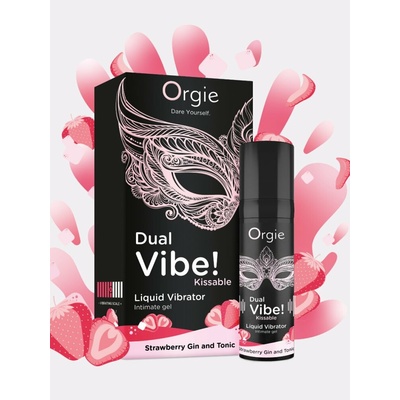 Orgie Dual Vibe! Strawberry Gin and Tonic Liquid Vibrator 15 ml