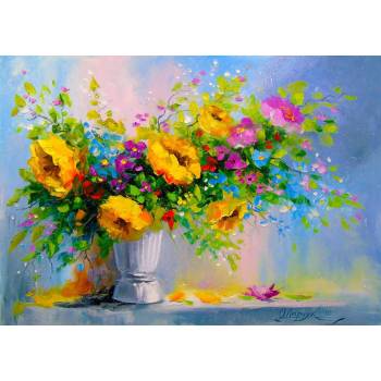Image 1 of Enjoy - Puzzle Bouquet with Yellow Flowers - 1 000 piese