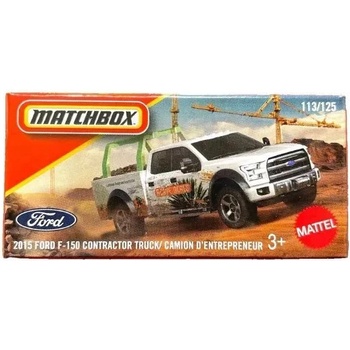 Mattel Matchbox: Малка кола в картонена кутия - 2015 Ford F-150 Contractor Truck (JBW05)