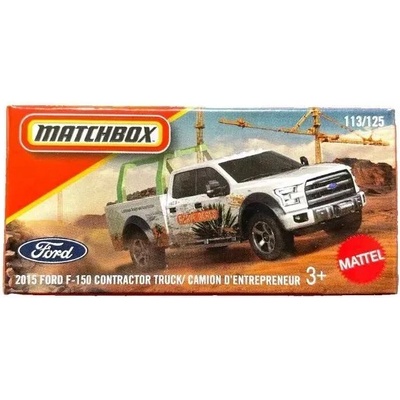 Mattel Matchbox: Малка кола в картонена кутия - 2015 Ford F-150 Contractor Truck (JBW05)