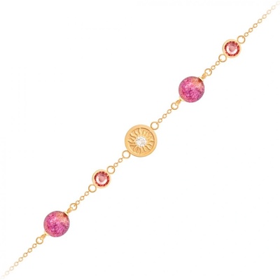 Preciosa ocelový Rosina s perlemi 7373Y69 růžová