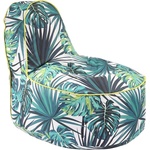 PUFRELAX Пуф, стол, 200л. , OK Junior, Tropical Leaves, Водоустойчив, Перящ се калъф, Пълнеж от Полистиролни перли, принт, 8483 (PUF-G-OKJ-TEXP-TRO) - topmarket