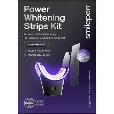 Smilepen Power Whitening Strips Kit sedmidenní kúra pro intenzivní bělení s LED akcelerátorem