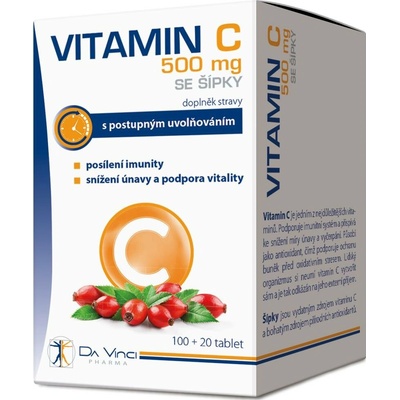 Da Vinci Pharma Vitamin C 500 mg se šípky 100+20 tablet