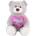 Амек Тойс Плюшена играчка Амек Тойс - Сиво мече със сърце, 30 cm (13103)