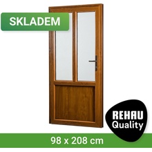 SKLADOVÁ-OKNA REHAU Smartline+ Bílá dovnitř / Zlatý dub ven 98 x 208 cm levé