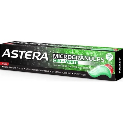 Astera Паста за зъби Microgranules CBD + White, 75 ml