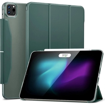 ESR Ascend Trifold Case - полиуретанов калъф с поставка и отделение за Apple Pencil Pro за iPad Pro 11 (2024) (зелен)