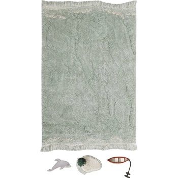 Lorena Canals Памучно детско килимче за игра в цвят мента 90x130 cm Waves - Lorena Canals (C-WAVES)