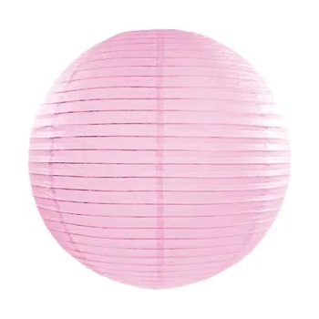 PartyDeco Кръгъл хартиен фенер розов 20 см