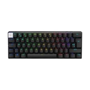 Logitech Геймърска клавиатура logitech pro x 60 tactile, keycontrol, lightsync, rgb, черен, logitech-key-pro-x-60-bk
