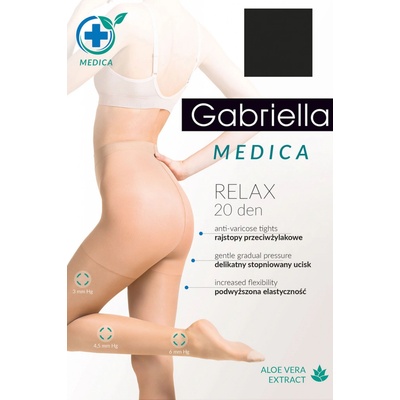Gabriella Punčochové kalhoty Medica Relax 20 DEN Code 110 černá