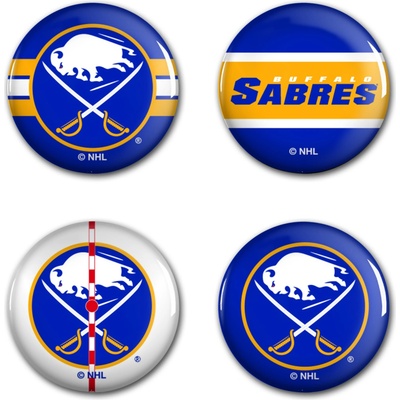 Wincraft sada placek Buffalo Sabres NHL button 4 ks