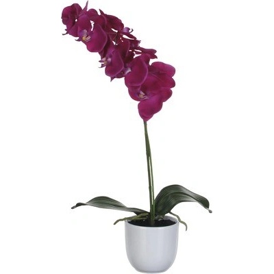 Umělá květina phalaenopsis 60 cm fialová