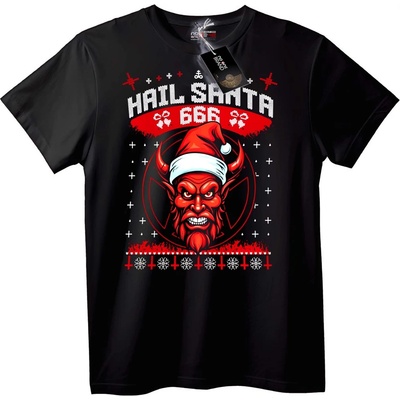 NOONEBRAND Тениска Да живее Дядо Коледа 666 - S, Black