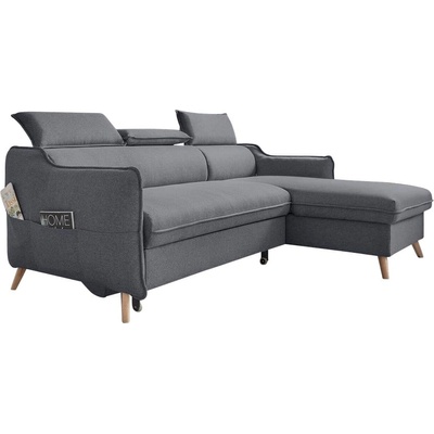 Miuform Тъмно сив ъглов разтегателен диван, десен ъгъл Sweet Harmony - Miuform (Sweet Harmony 2QL-LCBKR MA95)