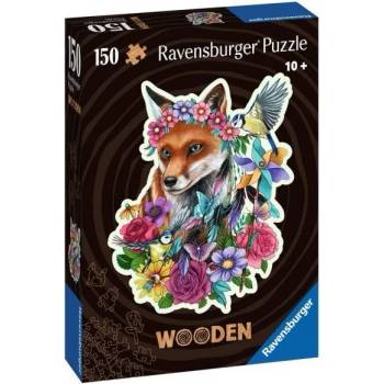 Ravensburger Дървен пъзел Ravensburger от 150 части - Шарена лисица (17512)