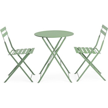 Bizzotto Светлозелен стоманен градински комплект за хранене за 2 Austin - Bizzotto (0804924)