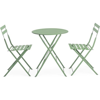 Bizzotto Светлозелен стоманен градински комплект за хранене за 2 Austin - Bizzotto (0804924)