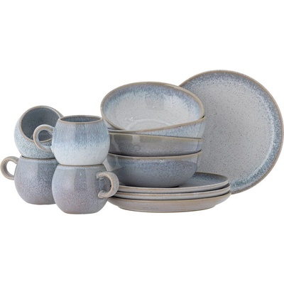 Bloomingville Глинен комплект за хранене 12 бр. Paula - Bloomingville (82061529)