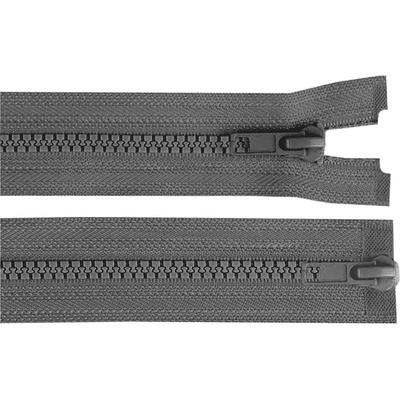 Stoklasa Zip kostěný No 5 dělitelný 2 jezdce / dvoucestný 80 cm bundový Balení: 1 ks, Varianta: 312 šedá neutrální 312 šedá neutrální