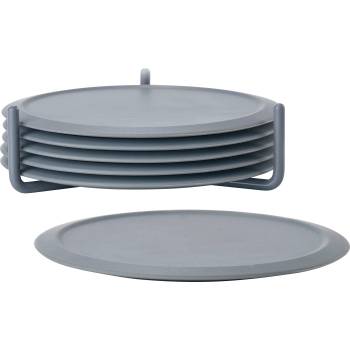 Zone Denmark Подложки за стъклени чаши Singles сиви 6 бр (330304)