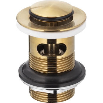 KFA Armatura 660-354-31 - Мивка сифон с преливник CLICK-CLACK Ø 6, 2 cm златист (KF0168)