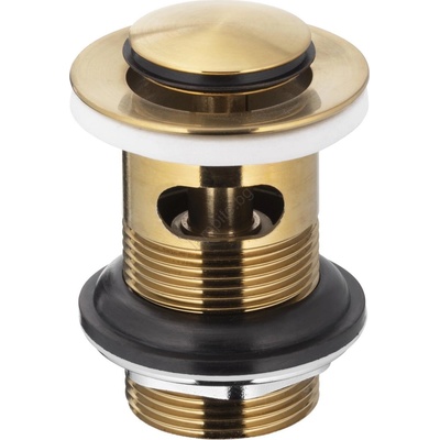 KFA Armatura 660-354-31 - Мивка сифон с преливник CLICK-CLACK Ø 6, 2 cm златист (KF0168)