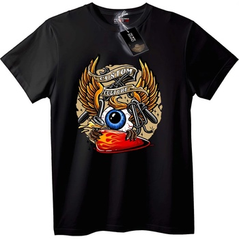 NOONEBRAND Тениска Арт око - 2XL, Black
