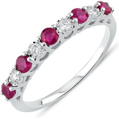 Lillian Vassago Prsten v bílém zlatě s rubíny a diamanty LLV59 DR001WR