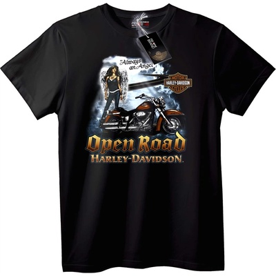 NOONEBRAND Тениска с Ангел от Открития Път на Harley-Davidson - XL, White