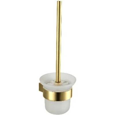 Kielle Vega WC štětka nástěnná s držákem matné sklo brushed gold 40518026