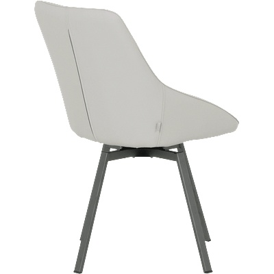 Carmen Трапезен стол wigan 2 силиконова кожа - светлосив 65 (3532138)