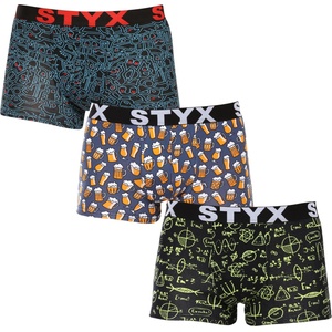 Styx Комплект три - мъжки боксерки Styx art спортна гума многоцветни (3G12672/2) Styx | Mnogotsveten | МЪЖЕ | L