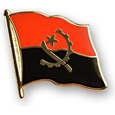 Odznak (pins) 20mm vlajka Angola - barevný