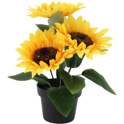 ProGarden Umělá rostlina slunečnice, 20 cm žlutý