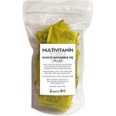 Růžová čajovna Pangea Tea Multifruit Multivitamín ovocný porcovaný čaj 40 ks
