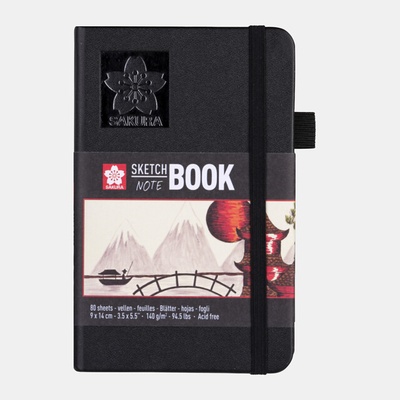 Sketchbook Sakura v pevnej väzbe s bielym papierom 140g 9 x 14