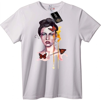 NOONEBRAND Тениска с изкуство с пеперуда - M, Black