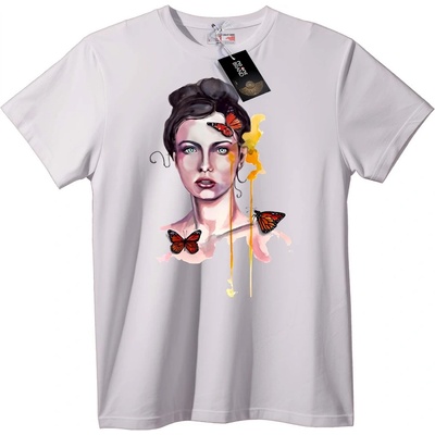 NOONEBRAND Тениска с изкуство с пеперуда - M, Black
