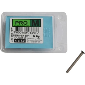 Pro m НЕРЪЖДАЕМИ МЕТРИЧНИ БОЛТОВЕ 6 БРОЯ PRO M 4 x 40 MM (3800160913410)