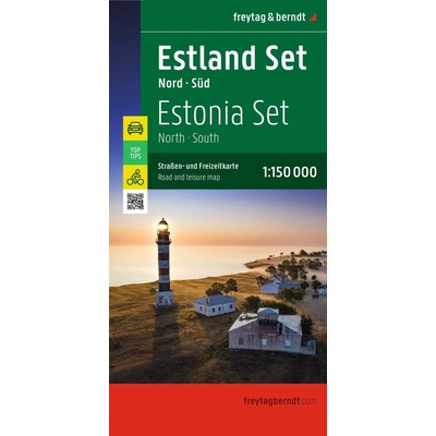 Estonsko - sever a jih 1:150 000 / silniční mapa