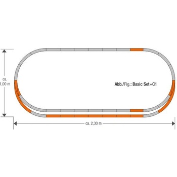 Roco Разширяващ комплект релси c1