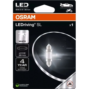 OSRAM LEDriving SL WHITE 6418 1BL C5W 0.5W 6000K