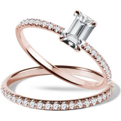 Klenota zásnubní set z růžového zlata s diamanty s0752014
